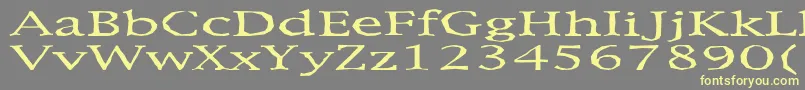 Metaphor Font – Yellow Fonts on Gray Background