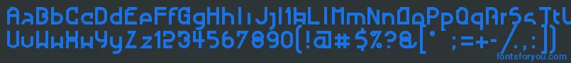 NougatineRegular Font – Blue Fonts on Black Background