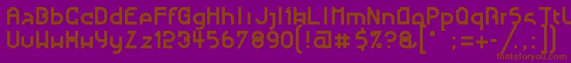 NougatineRegular Font – Brown Fonts on Purple Background