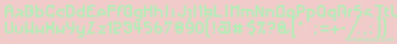 NougatineRegular Font – Green Fonts on Pink Background