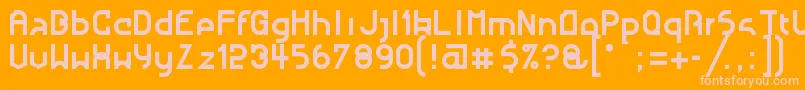 NougatineRegular Font – Pink Fonts on Orange Background
