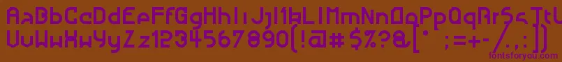 NougatineRegular Font – Purple Fonts on Brown Background