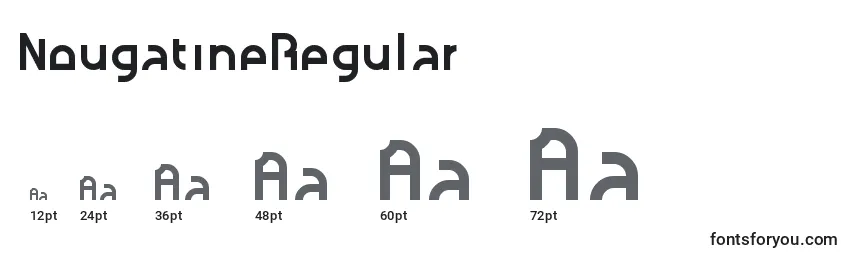 Размеры шрифта NougatineRegular
