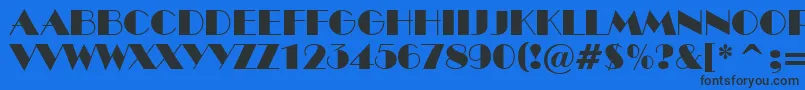 Шрифт ABenttitul – чёрные шрифты на синем фоне