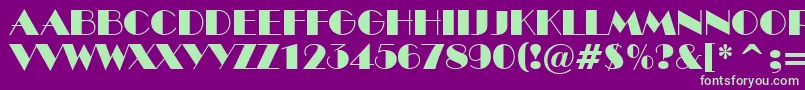 ABenttitul Font – Green Fonts on Purple Background