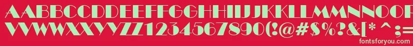 ABenttitul Font – Green Fonts on Red Background