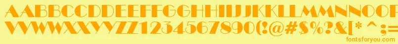 ABenttitul Font – Orange Fonts on Yellow Background