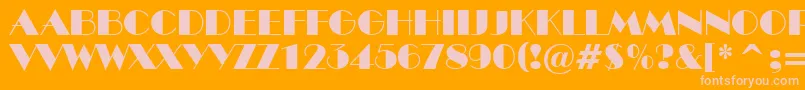 ABenttitul Font – Pink Fonts on Orange Background