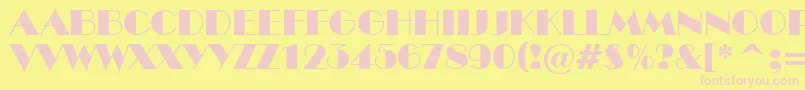 ABenttitul Font – Pink Fonts on Yellow Background