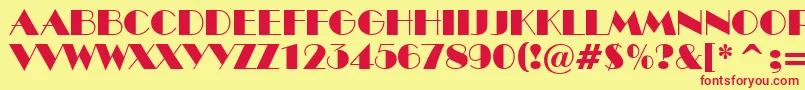 ABenttitul Font – Red Fonts on Yellow Background