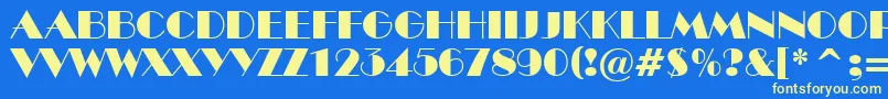 ABenttitul Font – Yellow Fonts on Blue Background