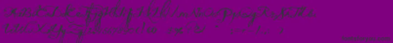 QuiltedButterfly Font – Black Fonts on Purple Background