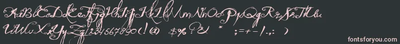 QuiltedButterfly Font – Pink Fonts on Black Background