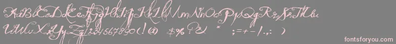 QuiltedButterfly Font – Pink Fonts on Gray Background