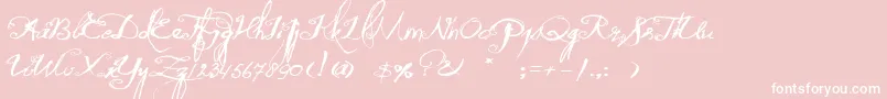 QuiltedButterfly Font – White Fonts on Pink Background