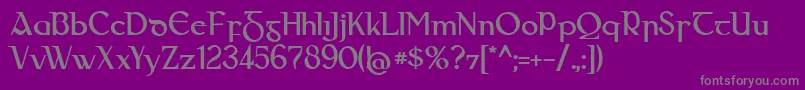 Gaeilge Font – Gray Fonts on Purple Background