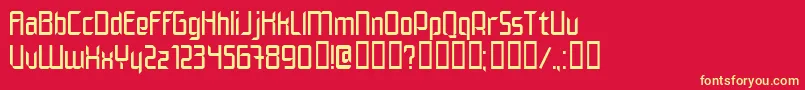 Elegn Font – Yellow Fonts on Red Background