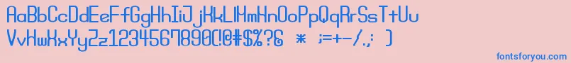 MondayBoldSrb Font – Blue Fonts on Pink Background