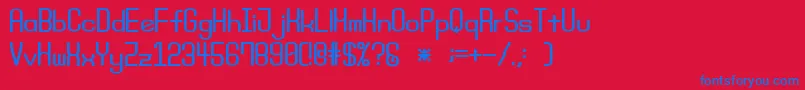 MondayBoldSrb Font – Blue Fonts on Red Background