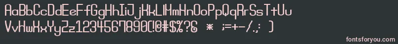 MondayBoldSrb Font – Pink Fonts on Black Background
