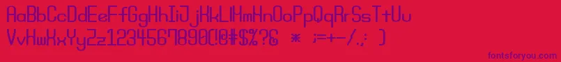Шрифт MondayBoldSrb – фиолетовые шрифты на красном фоне