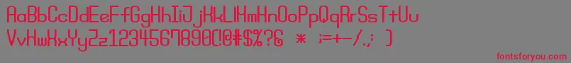 MondayBoldSrb Font – Red Fonts on Gray Background