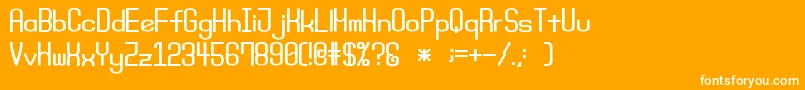 MondayBoldSrb Font – White Fonts on Orange Background