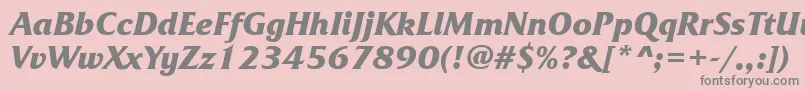 FrizquadrataettBolditalic Font – Gray Fonts on Pink Background