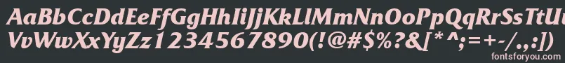 FrizquadrataettBolditalic Font – Pink Fonts on Black Background