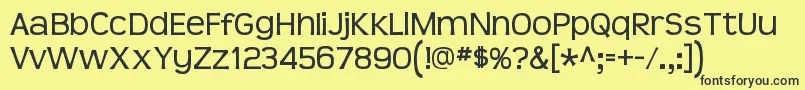 TeenRegular Font – Black Fonts on Yellow Background