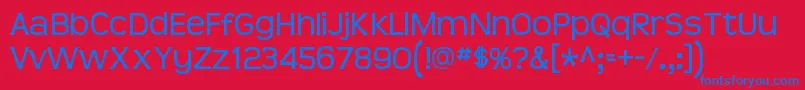 TeenRegular Font – Blue Fonts on Red Background