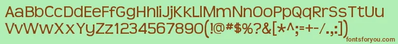 TeenRegular Font – Brown Fonts on Green Background