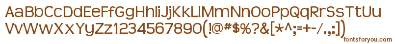 Шрифт TeenRegular – коричневые шрифты на белом фоне