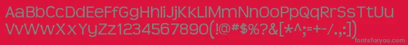 TeenRegular-Schriftart – Graue Schriften auf rotem Hintergrund