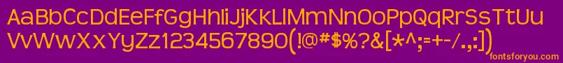 TeenRegular Font – Orange Fonts on Purple Background