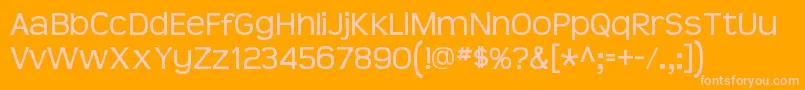 TeenRegular Font – Pink Fonts on Orange Background
