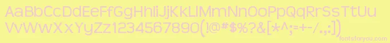 TeenRegular Font – Pink Fonts on Yellow Background