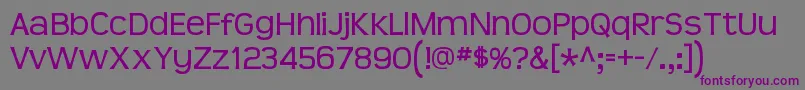 TeenRegular Font – Purple Fonts on Gray Background