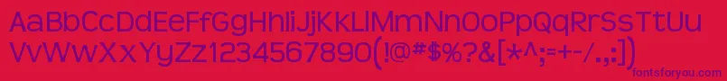 TeenRegular Font – Purple Fonts on Red Background