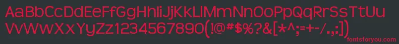 TeenRegular Font – Red Fonts on Black Background