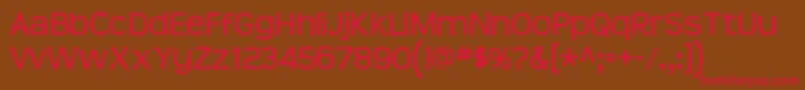 TeenRegular Font – Red Fonts on Brown Background