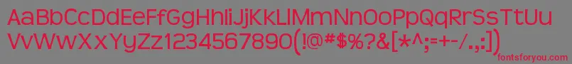 TeenRegular Font – Red Fonts on Gray Background