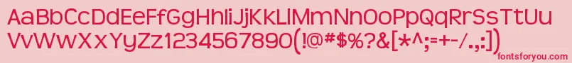 More about TeenRegular Font TeenRegular Font – Red Fonts on Pink Background