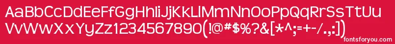 TeenRegular Font – White Fonts on Red Background