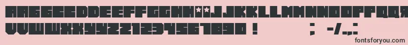 Russiano Font – Black Fonts on Pink Background