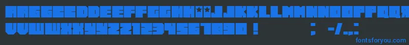Russiano Font – Blue Fonts on Black Background