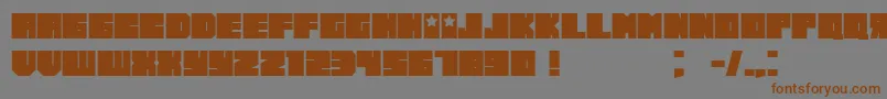 Russiano Font – Brown Fonts on Gray Background