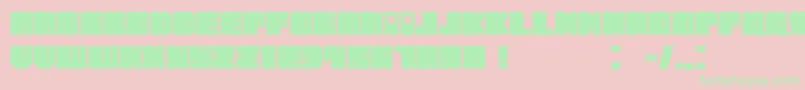 Russiano Font – Green Fonts on Pink Background