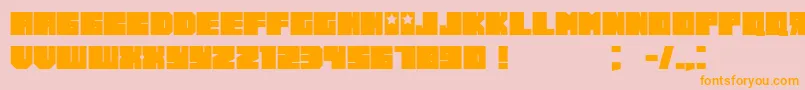 Russiano Font – Orange Fonts on Pink Background