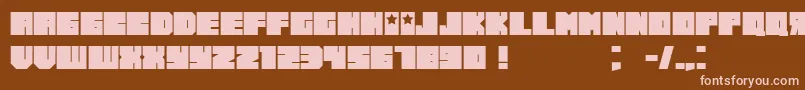 Russiano Font – Pink Fonts on Brown Background